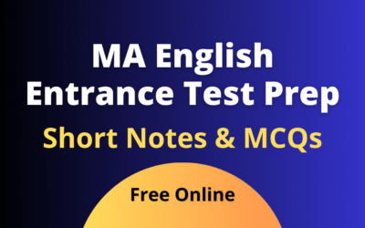 M.A. English Entrance Test Prep