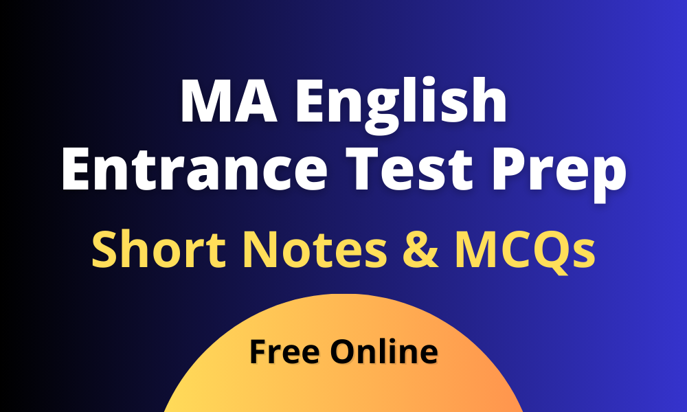 M.A. English Entrance Test Prep