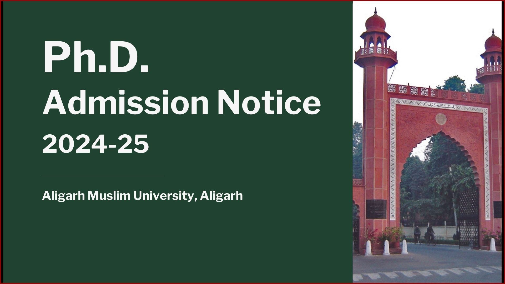 Ph.D. Admissions 2024-25