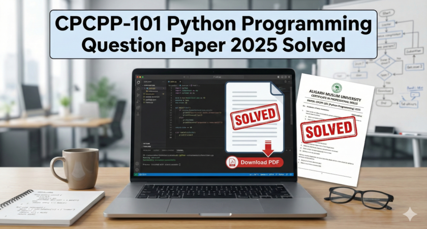 CPCPP-101 Python Programming Question Paper 2025 Solved – Download PDF