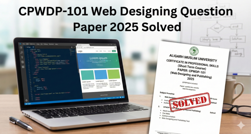 CPWDP-101 Web Designing Question Paper 2025 Solved – Download PDF